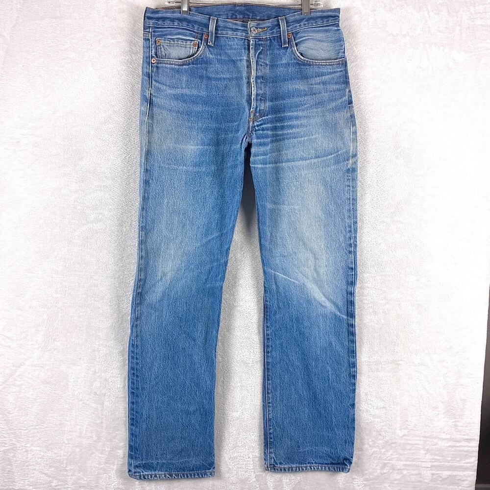 VTG Levis 501 XX Jeans Mens 36x36 (34x34) Faded Whiskered Button Fly Classic